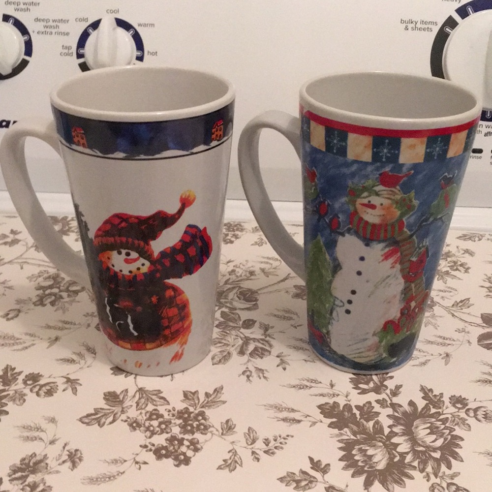 SNOWMAN MUGS   COFFEE or HOT COCOA